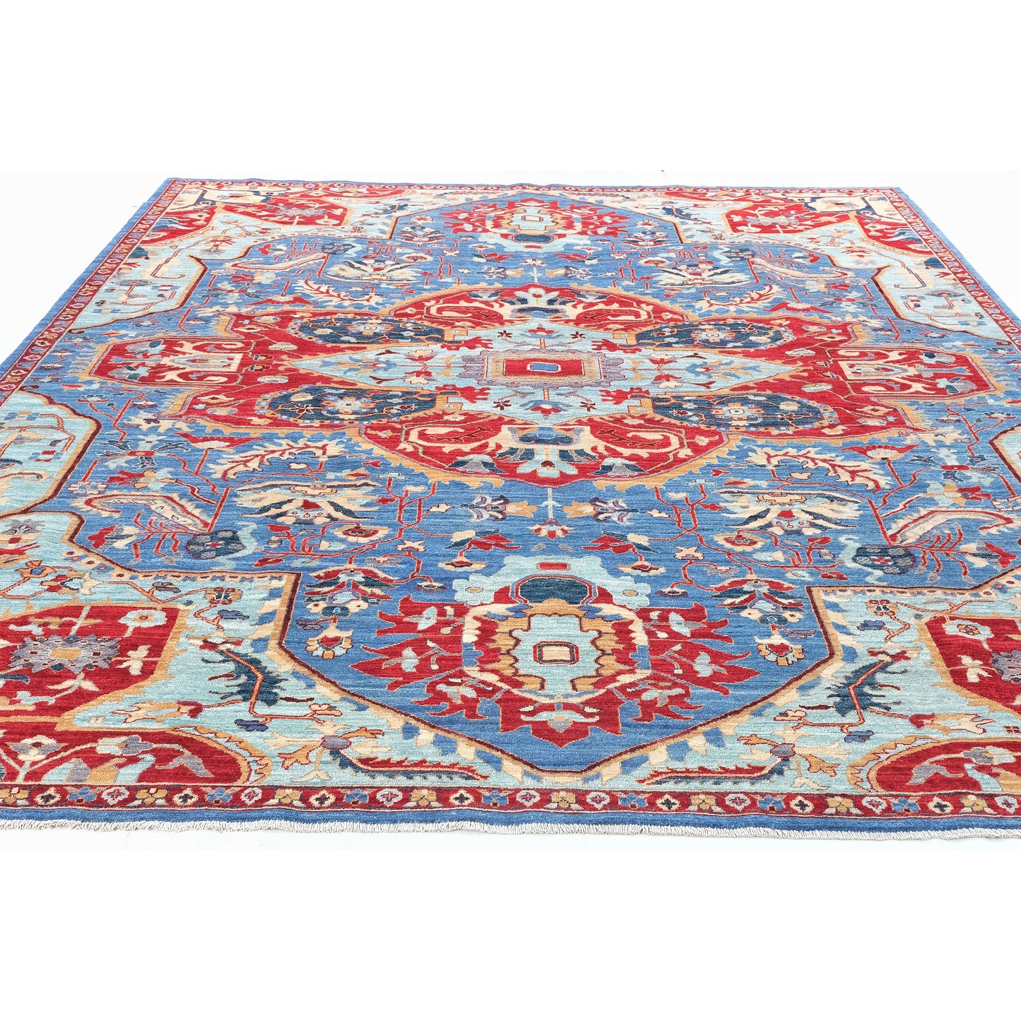 ARYANA ARYAN LIGHT BLUE / RED 8'10" X 11'9"