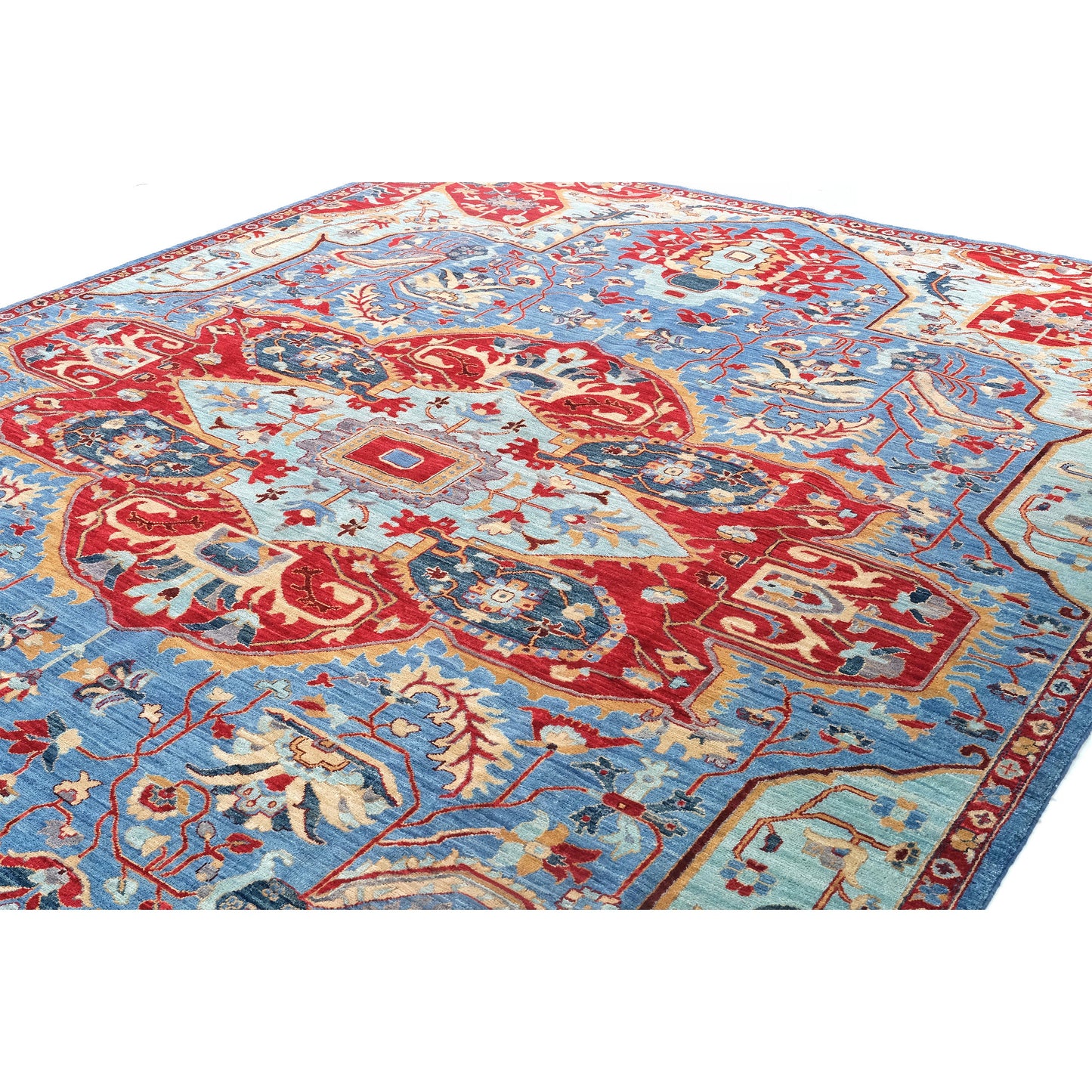 ARYANA ARYAN LIGHT BLUE / RED 8'10" X 11'9"
