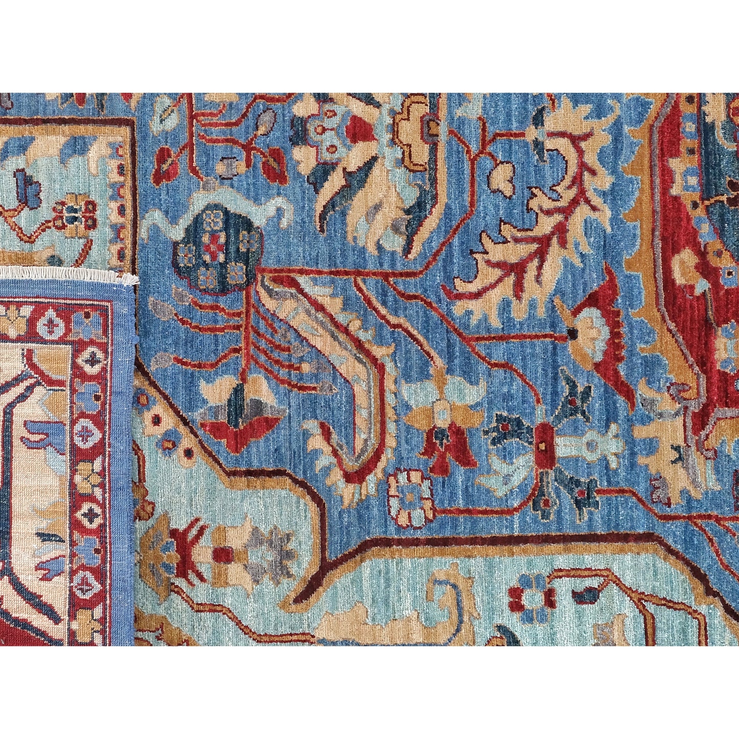 ARYANA ARYAN LIGHT BLUE / RED 8'10" X 11'9"