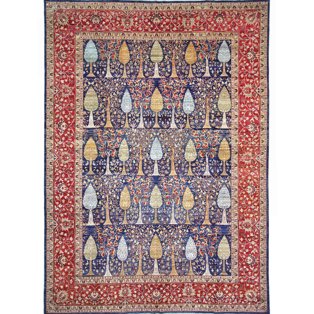 ARYANA MAMLU BLUE / RED 9'9" X 13'9"