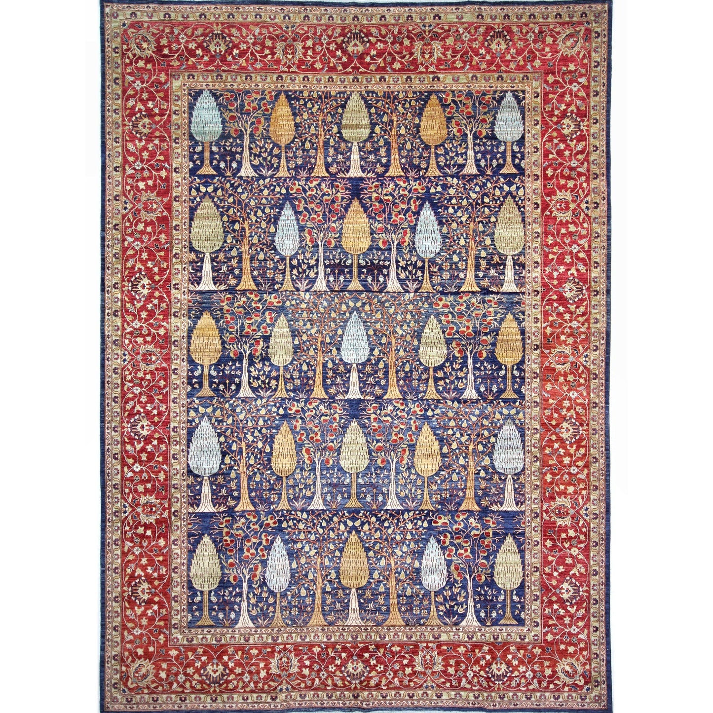ARYANA MAMLU BLUE / RED 9'9" X 13'9"