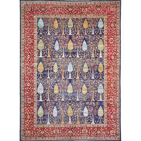 ARYANA MAMLU BLUE / RED 9'9" X 13'9"
