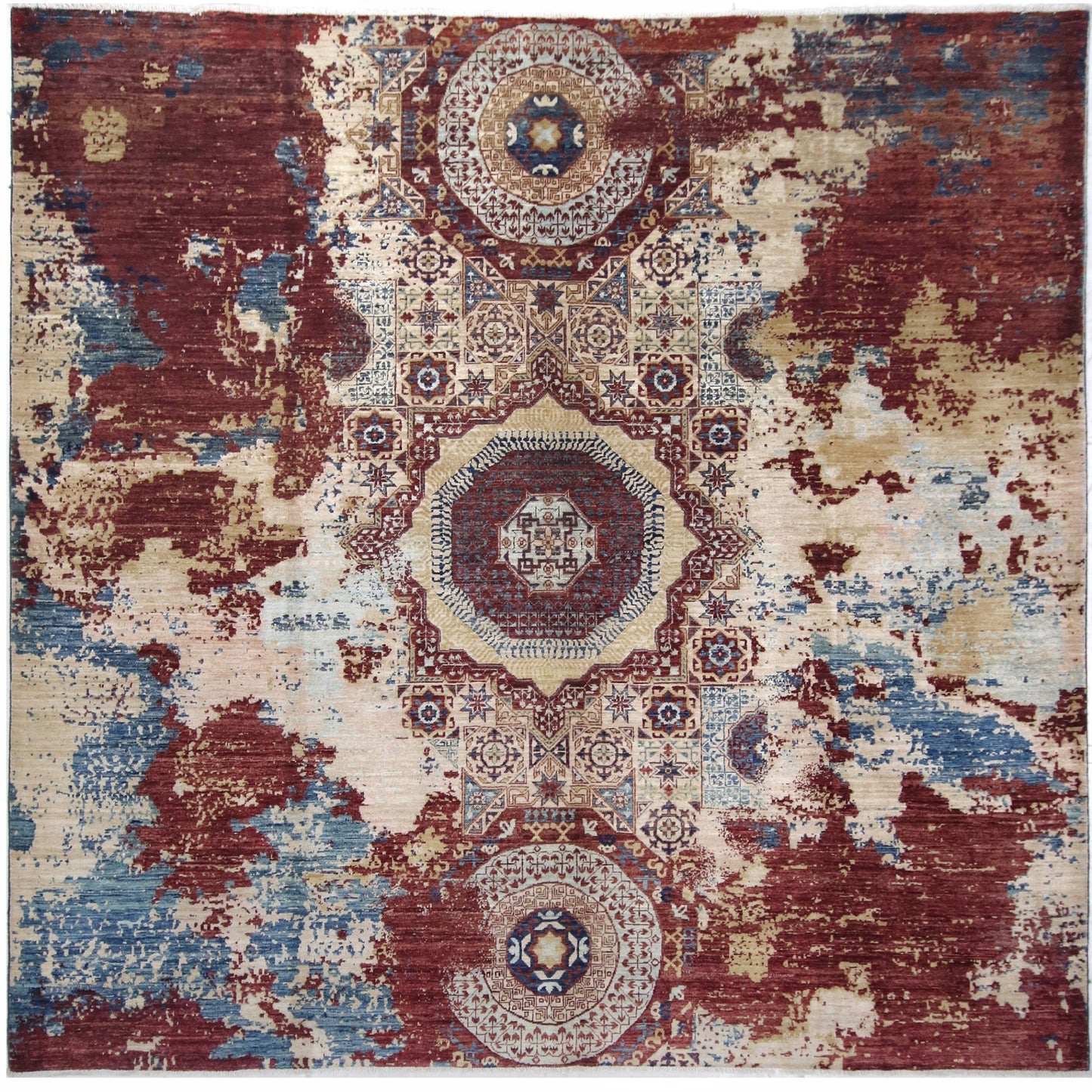 ARYANA ARYAN IVORY / RED 8'11" X 9'