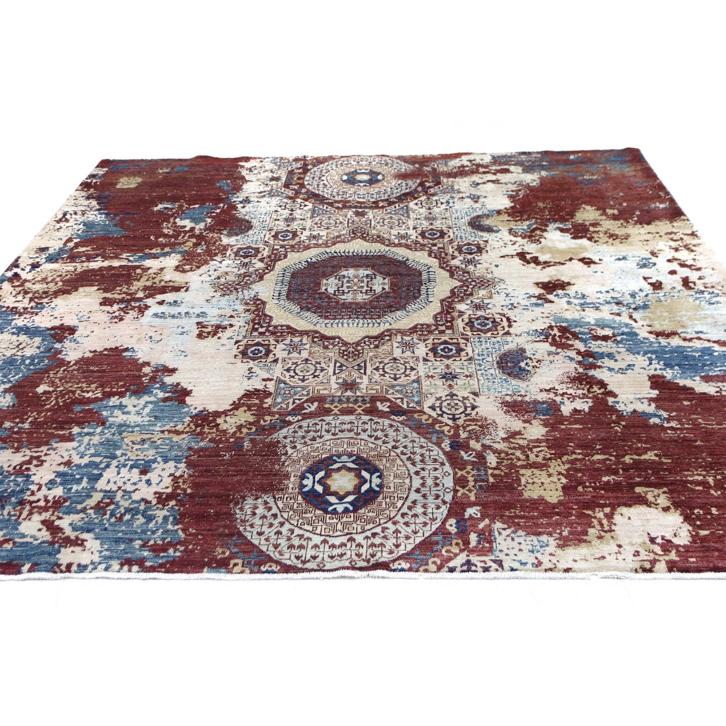 ARYANA ARYAN IVORY / RED 8'11" X 9'