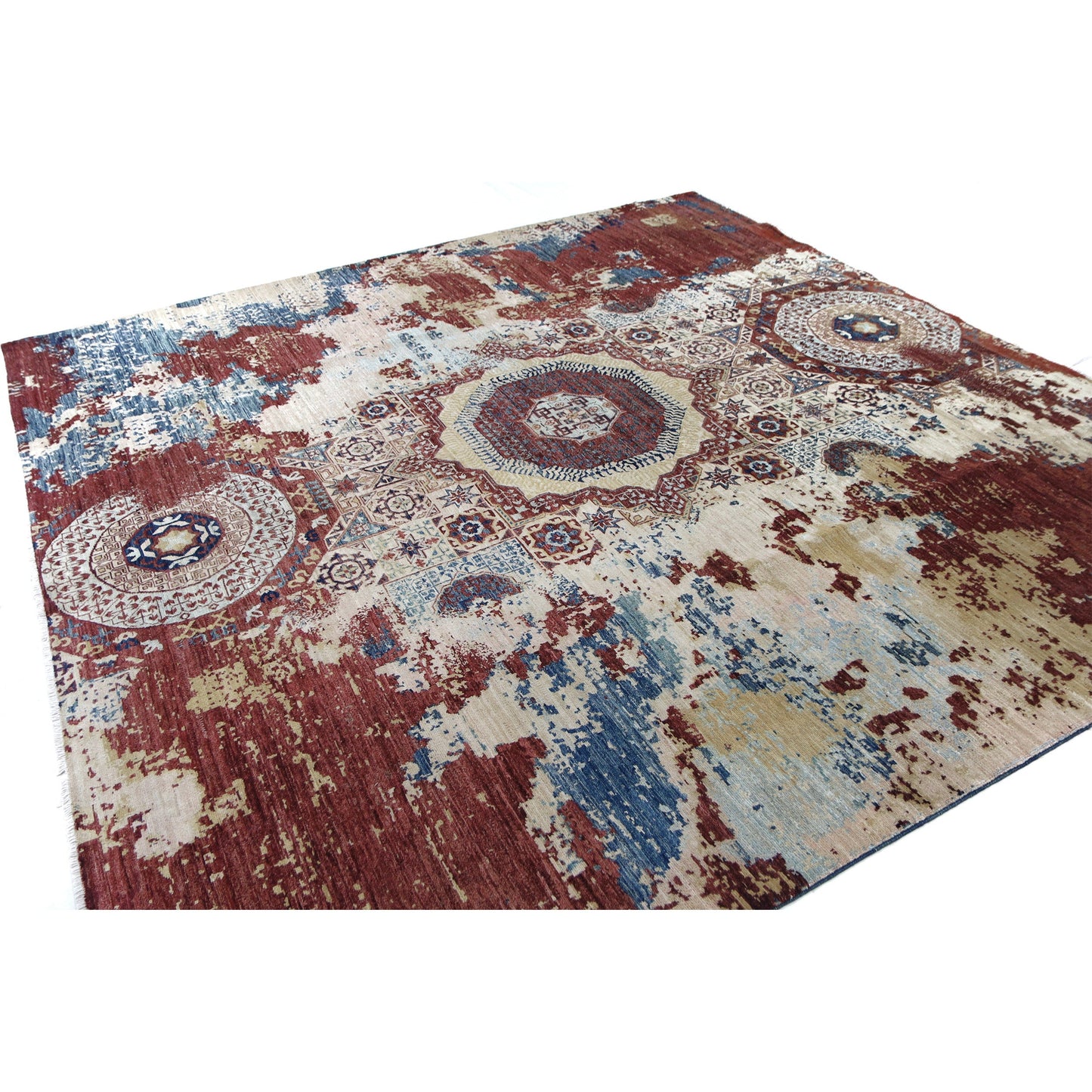 ARYANA ARYAN IVORY / RED 8'11" X 9'