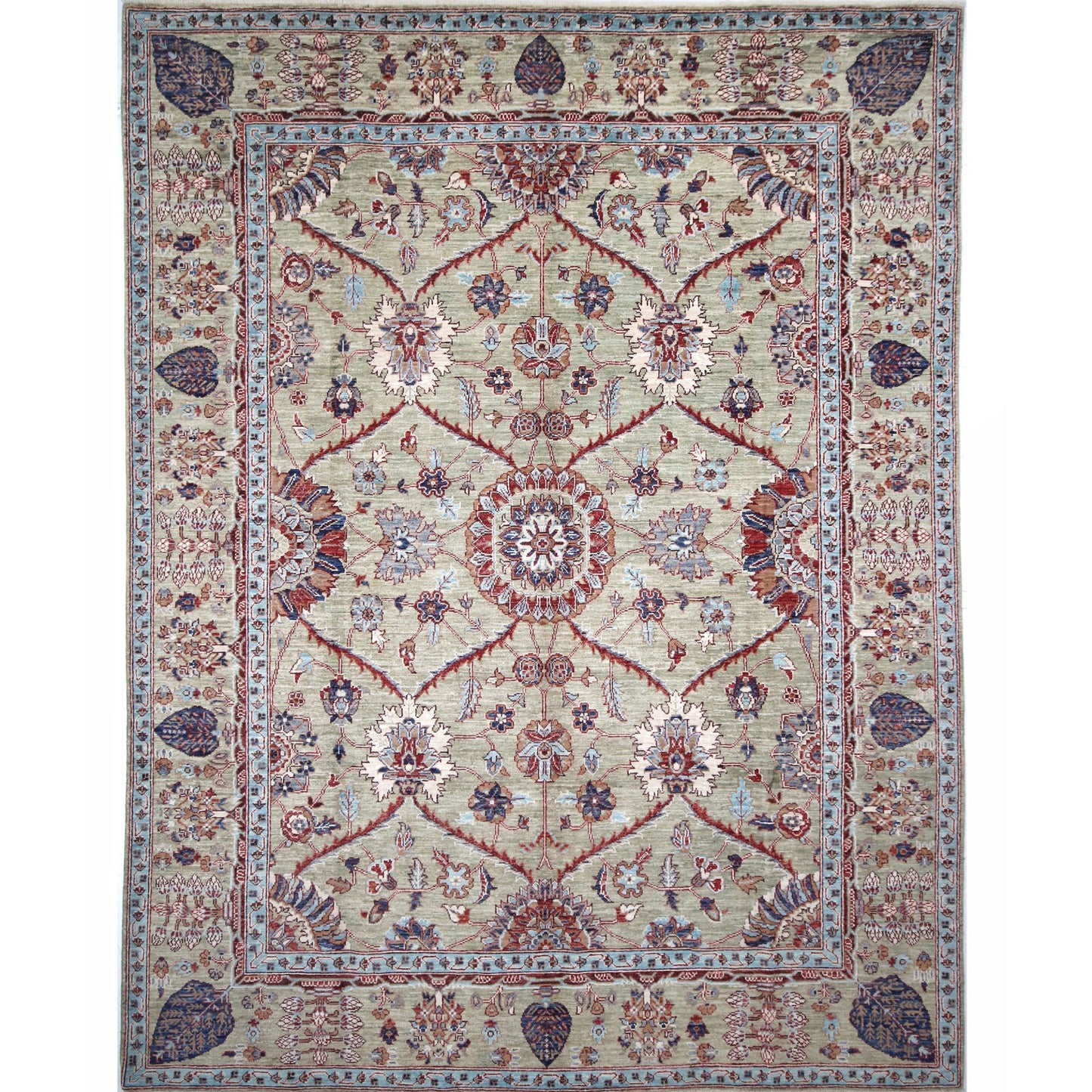 ARYANA ARYAN LIGHT GREEN / LIGHT GREEN 9'1" X 12'3"