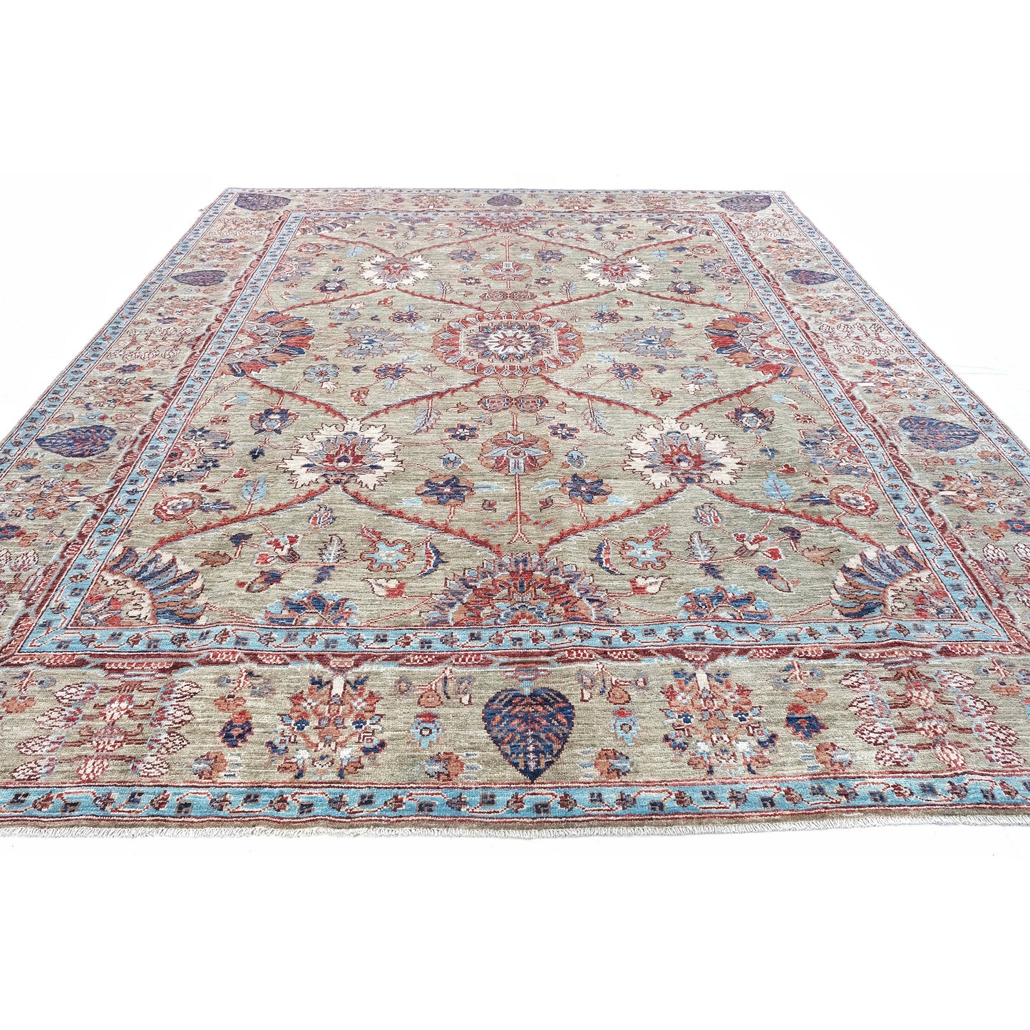 ARYANA ARYAN LIGHT GREEN / LIGHT GREEN 9'1" X 12'3"