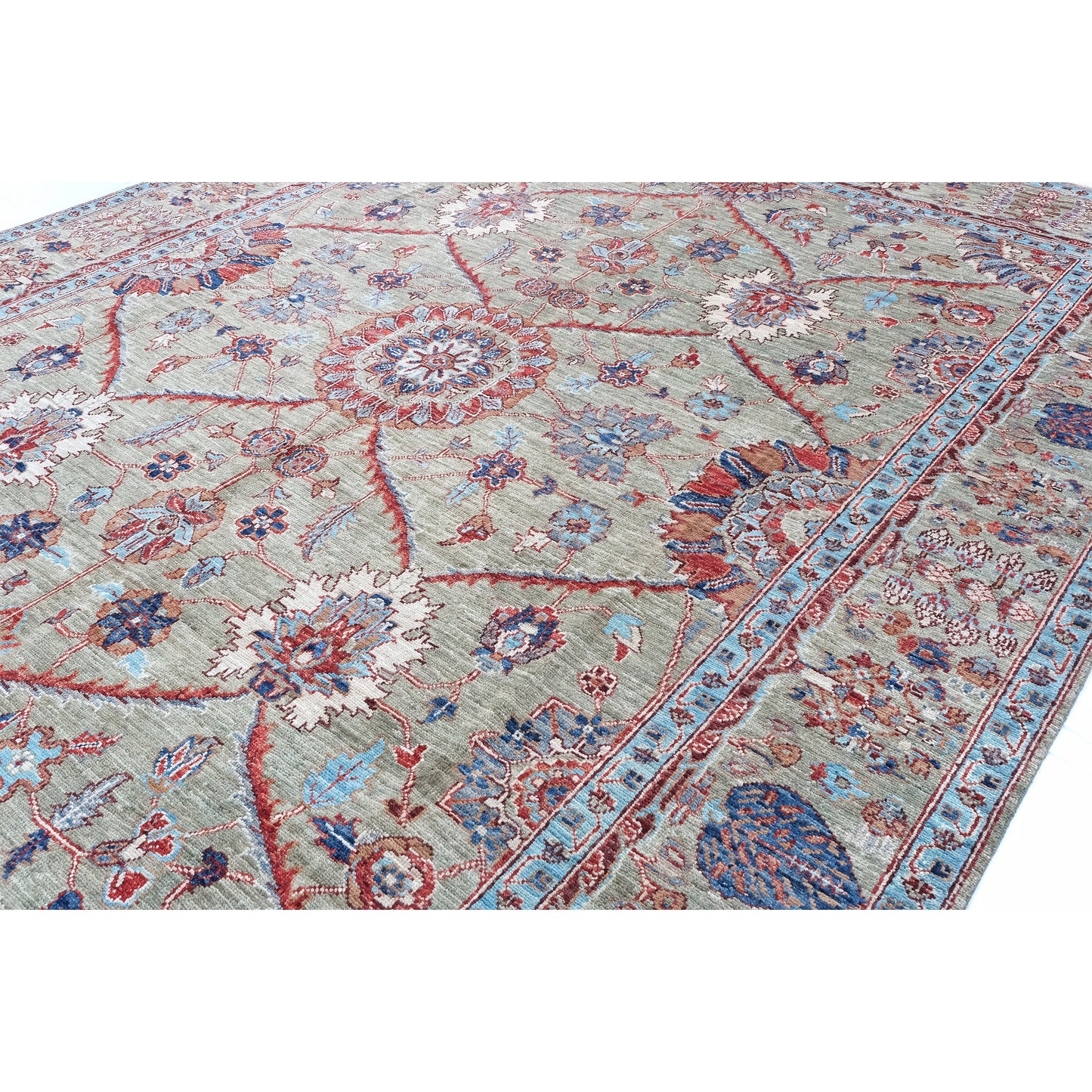 ARYANA ARYAN LIGHT GREEN / LIGHT GREEN 9'1" X 12'3"