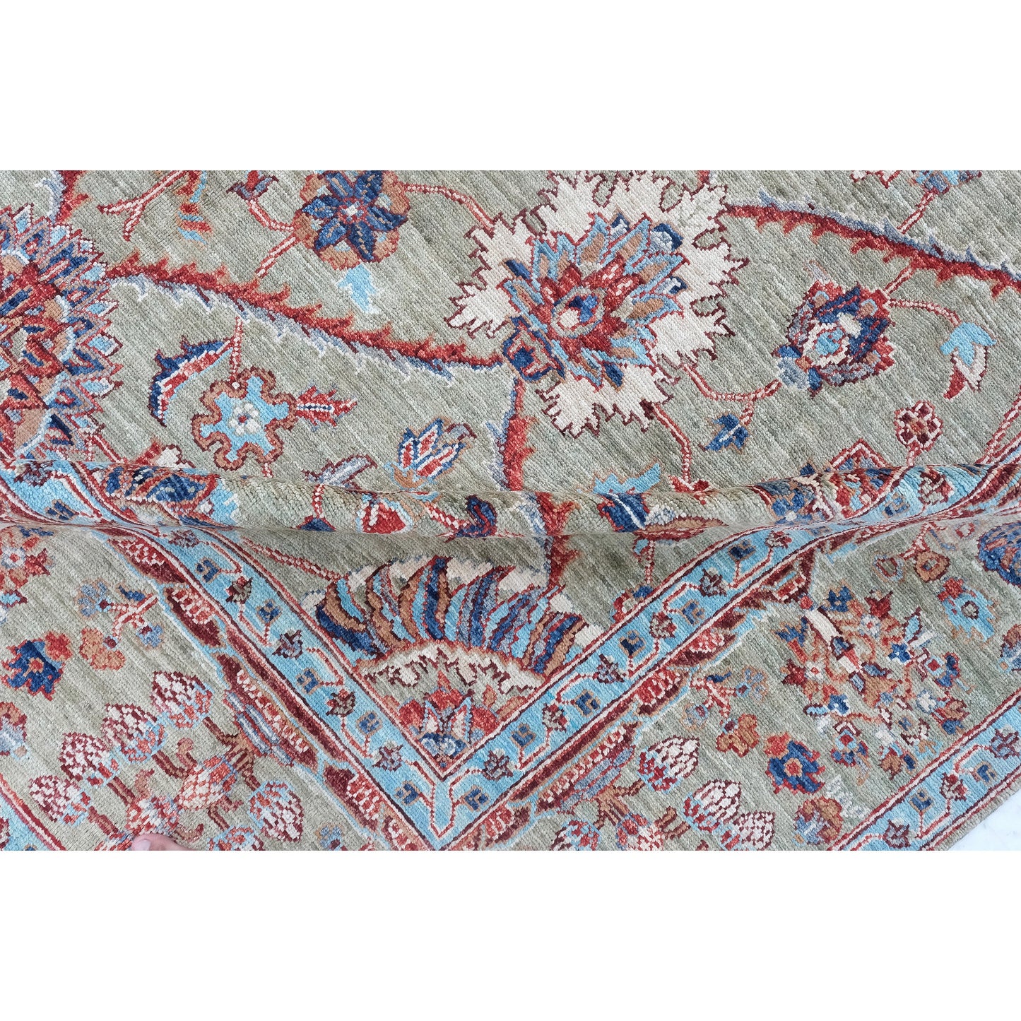 ARYANA ARYAN LIGHT GREEN / LIGHT GREEN 9'1" X 12'3"