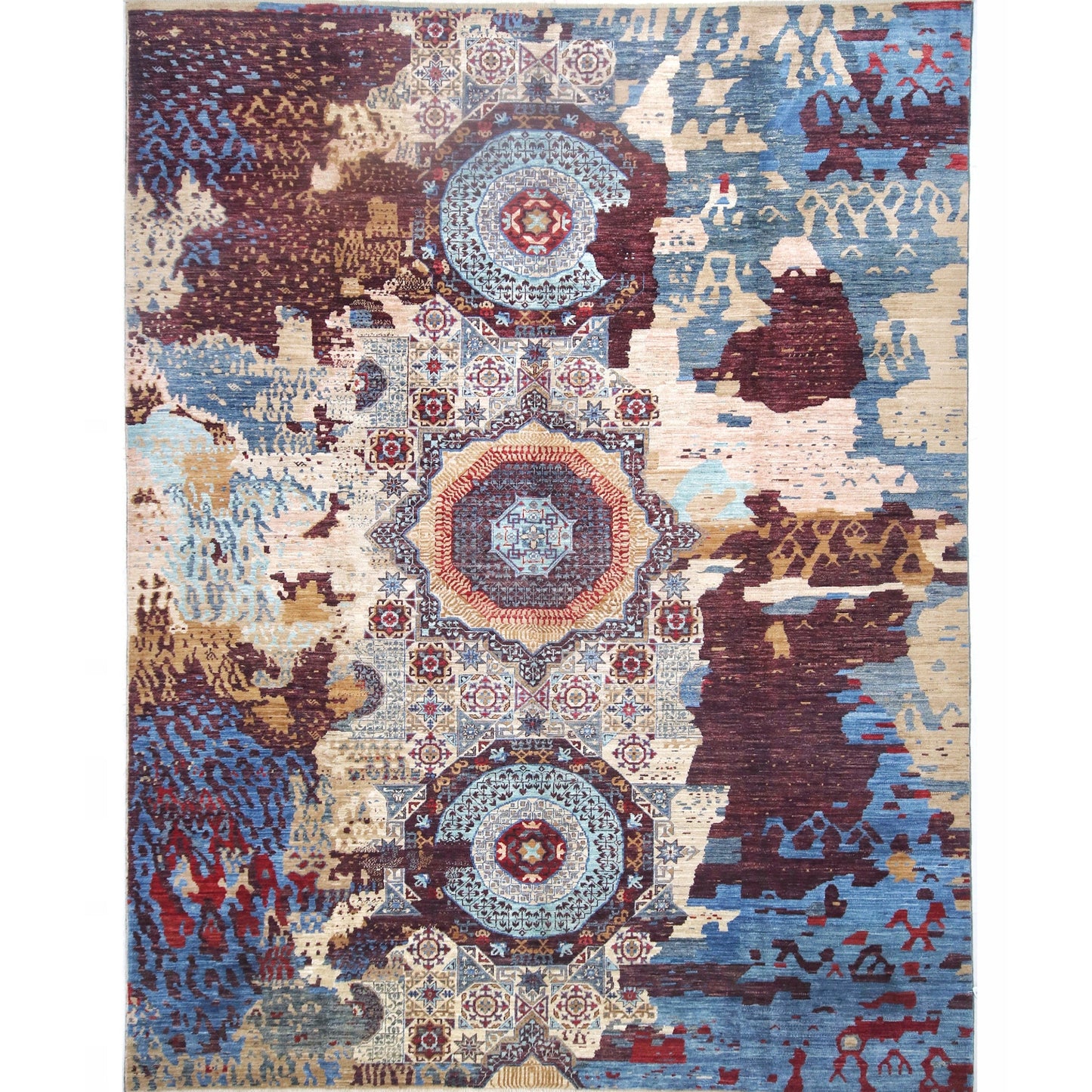 ARYANA ARYAN IVORY / BLUE 9' X 11'8"