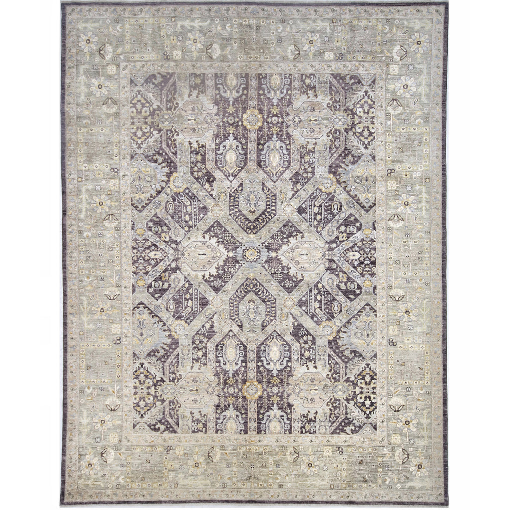 ARYANA ARYAN LIGHT GREEN / BLACK 8'11" X 11'11"