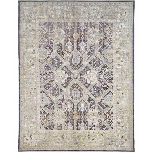 ARYANA ARYAN LIGHT GREEN / BLACK 8'11" X 11'11"