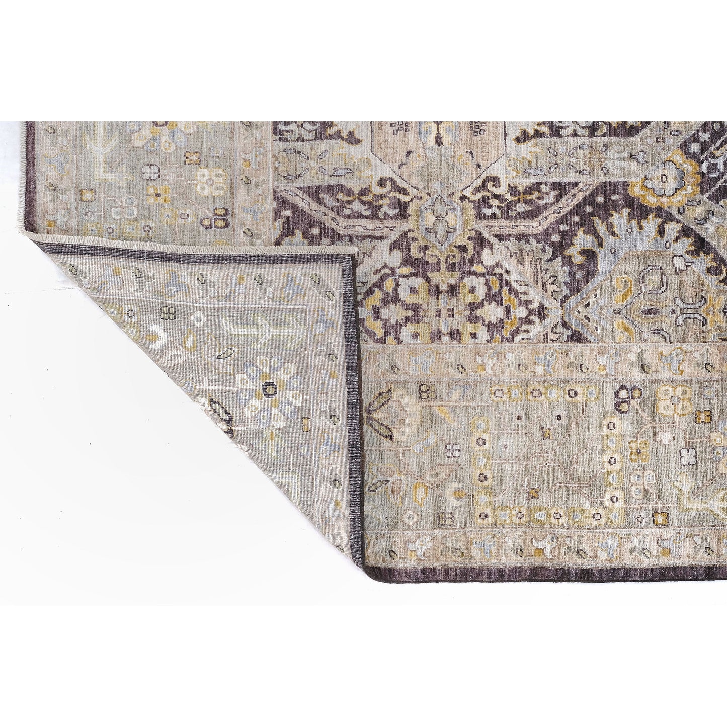 ARYANA ARYAN LIGHT GREEN / BLACK 8'11" X 11'11"