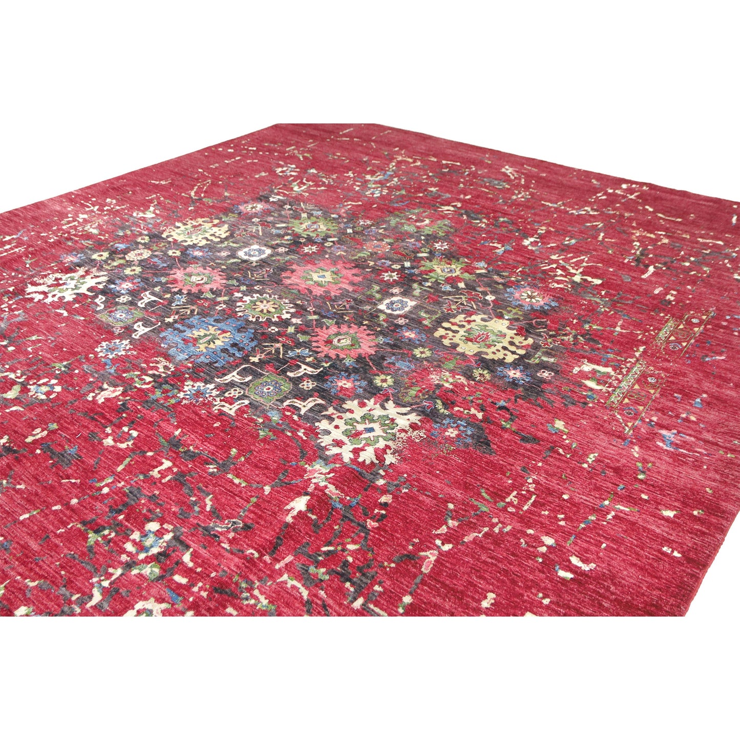ARYANA ARYAN CHARCOAL / RED 9'10" X 11'5"
