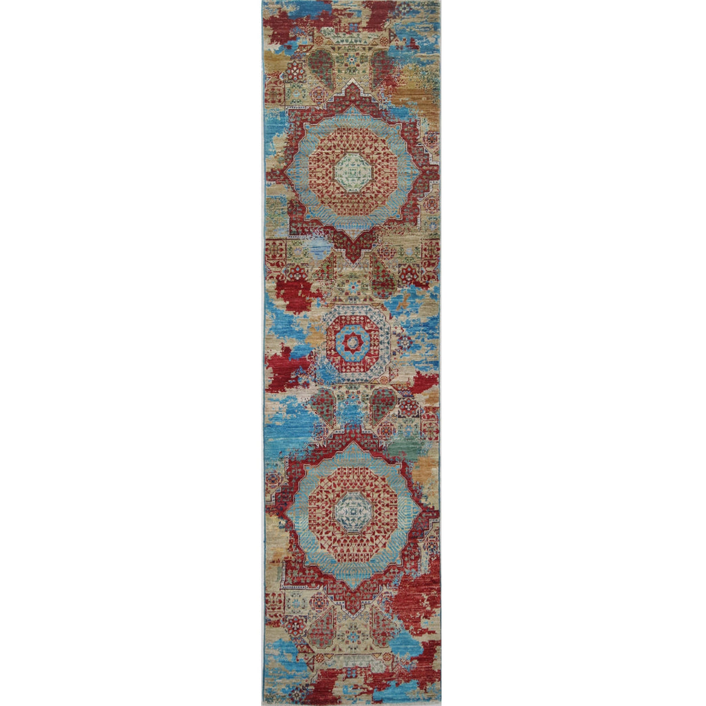 ARYANA ARYAN RED / LIGHT BLUE 2'6" X 9'10"
