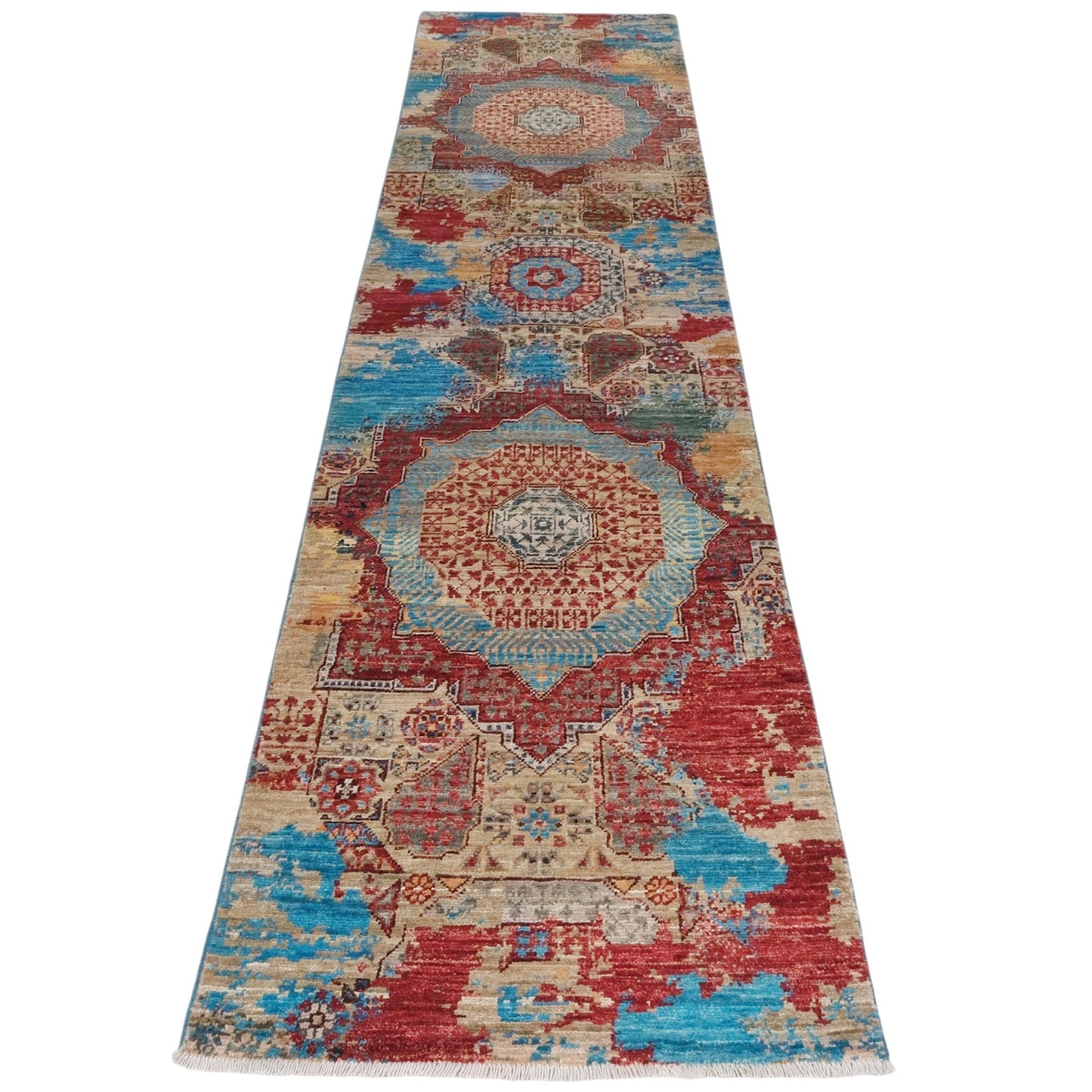 ARYANA ARYAN RED / LIGHT BLUE 2'6" X 9'10"