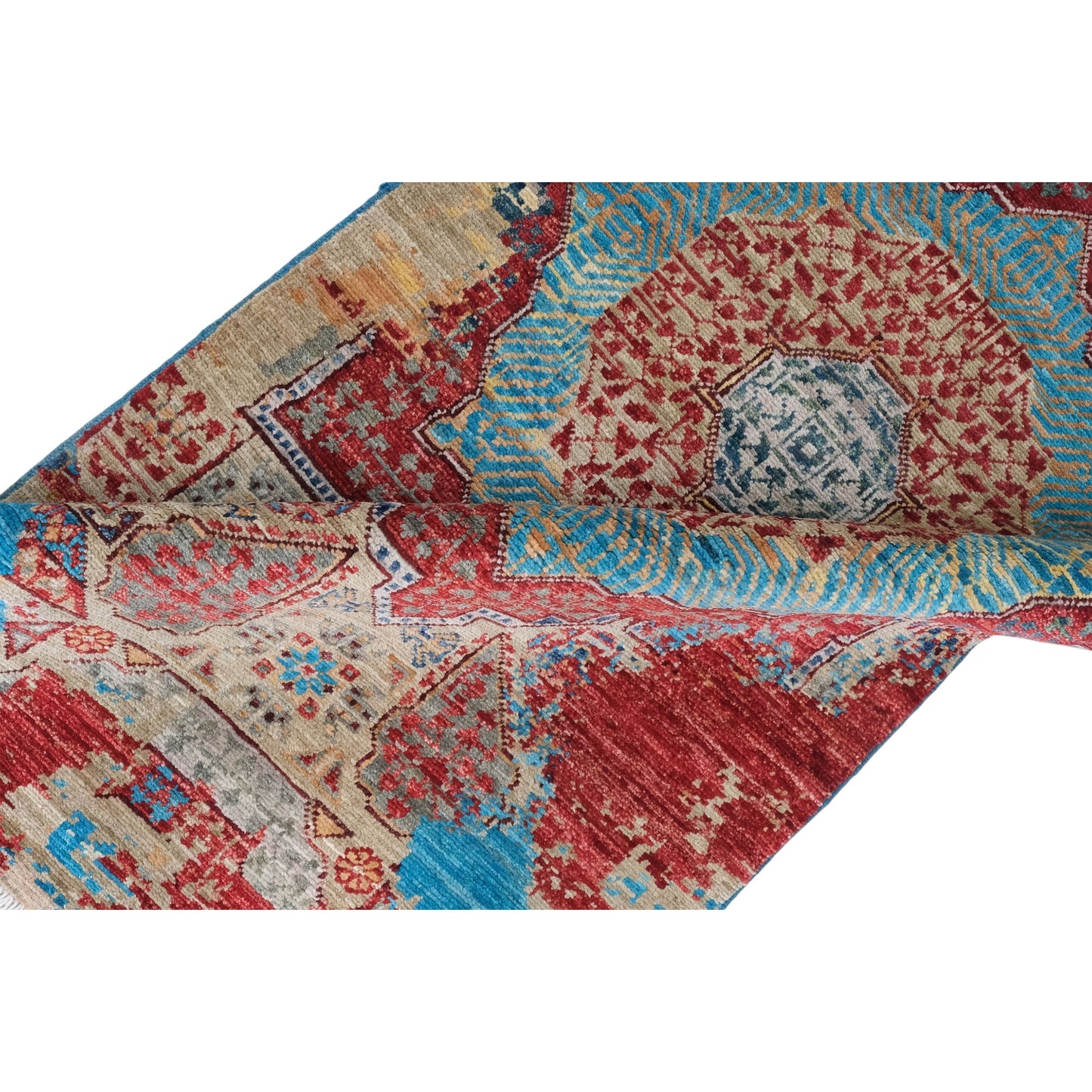 ARYANA ARYAN RED / LIGHT BLUE 2'6" X 9'10"