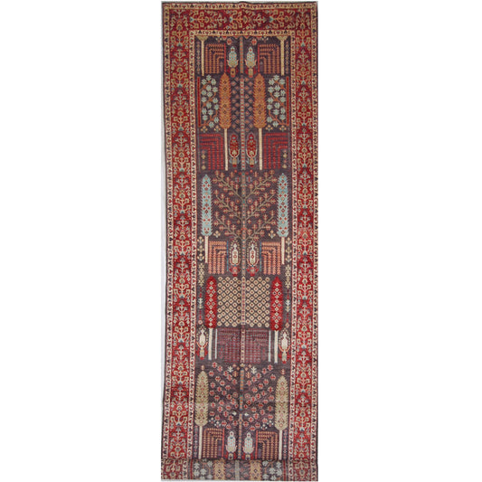 ARYANA ARYAN BLACK / RED 3'9" X 16'2"
