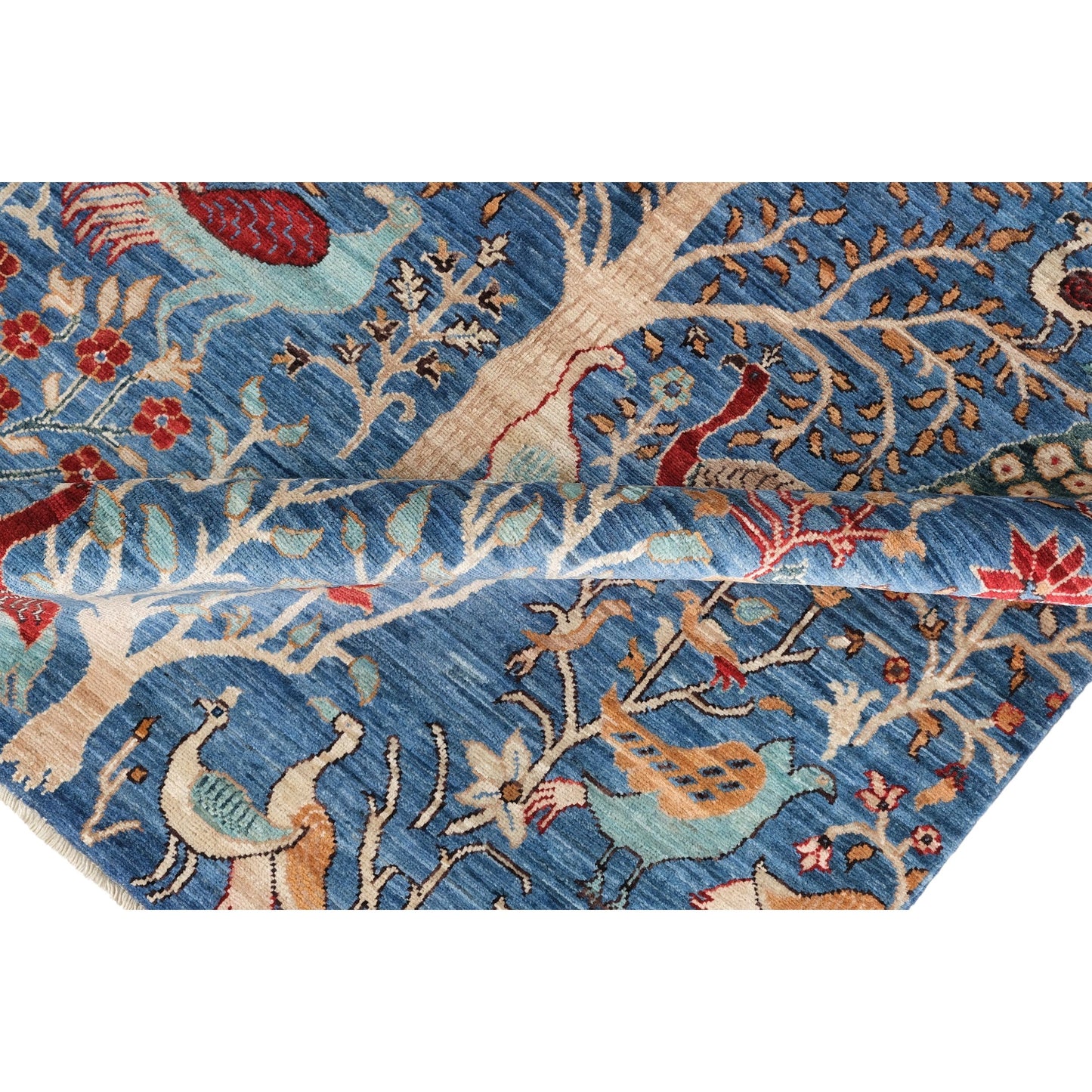 ARYANA ARYAN LIGHT BLUE / RED 5'1" X 10'1"