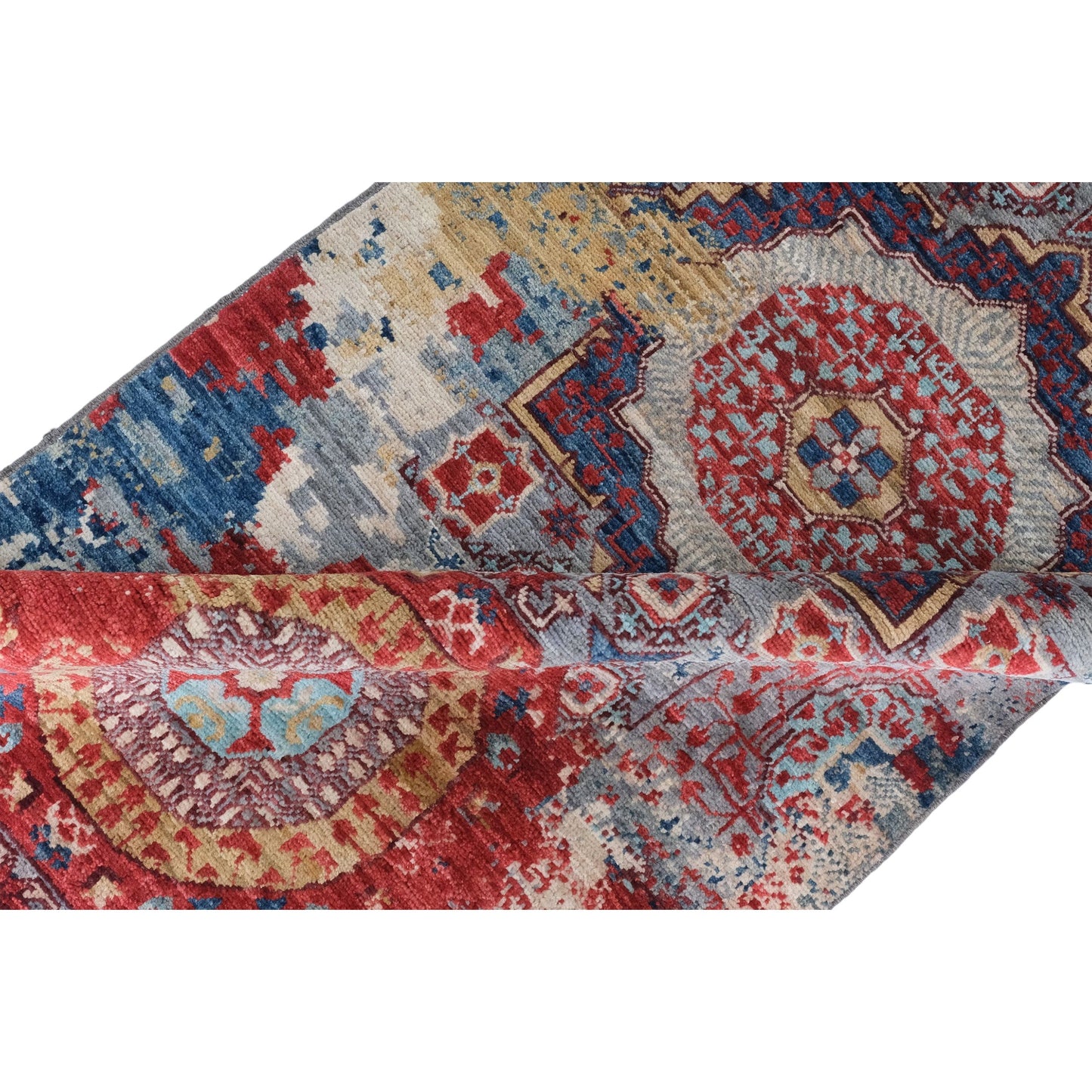 ARYANA ARYAN RED / LIGHT BLUE 2'7" X 17'8"