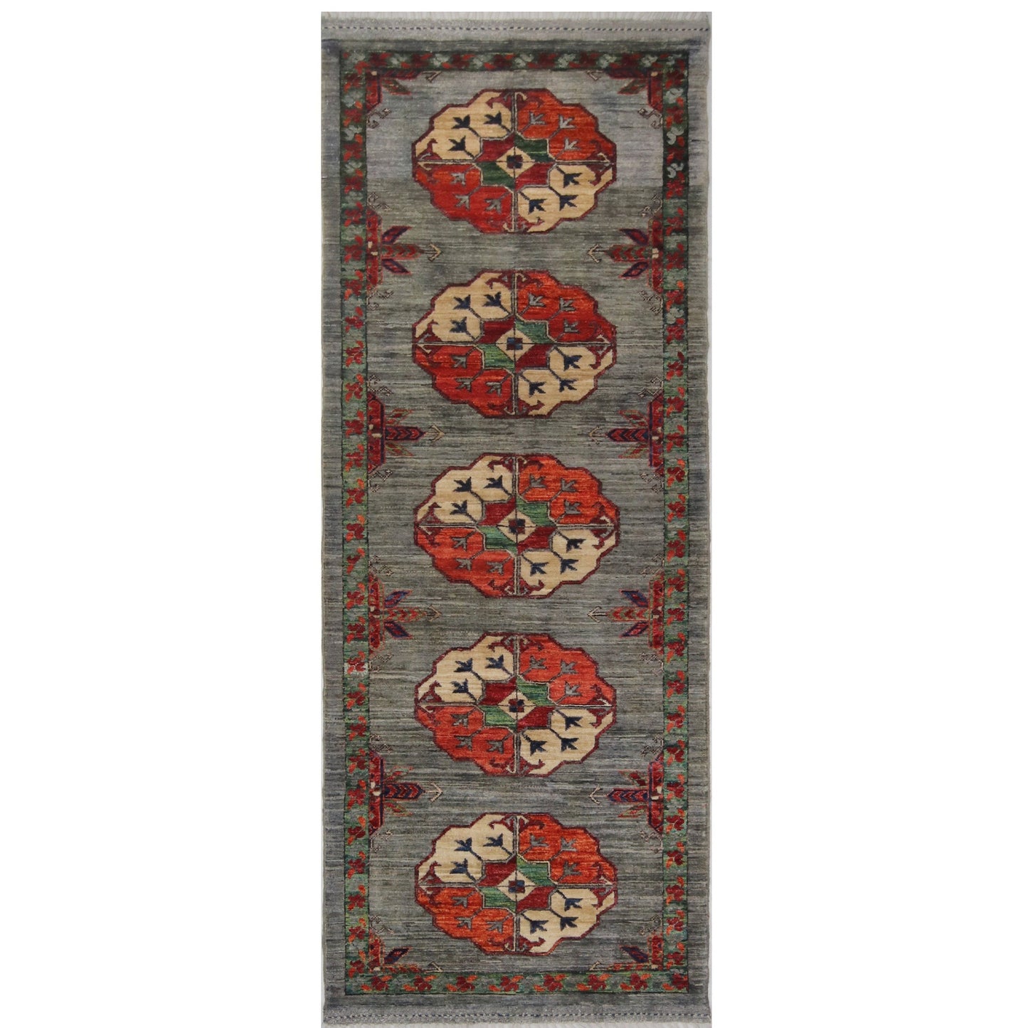 ARYANA ARYAN BROWN / RED 2'8" X 7'8"