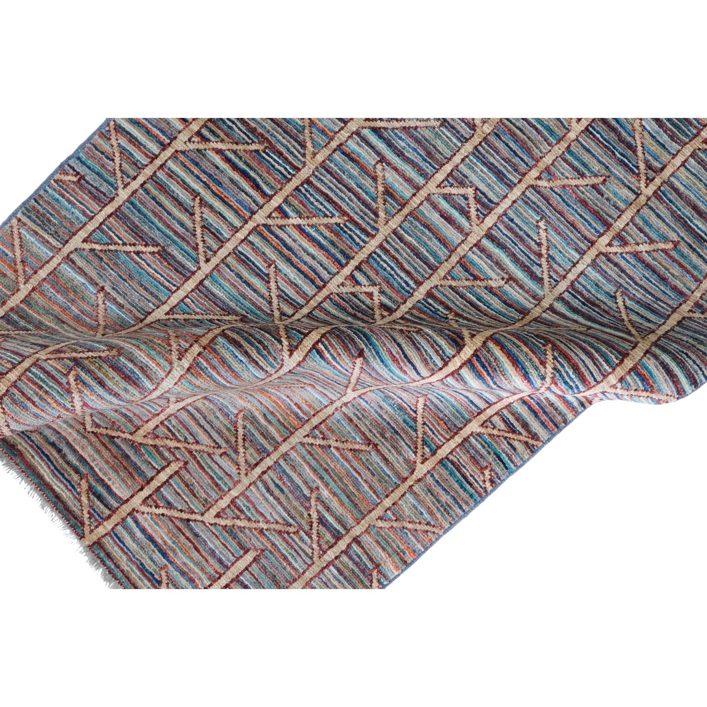 ARYANA ARYAN LIGHT BLUE / CAMEL 2'6" X 15'11"