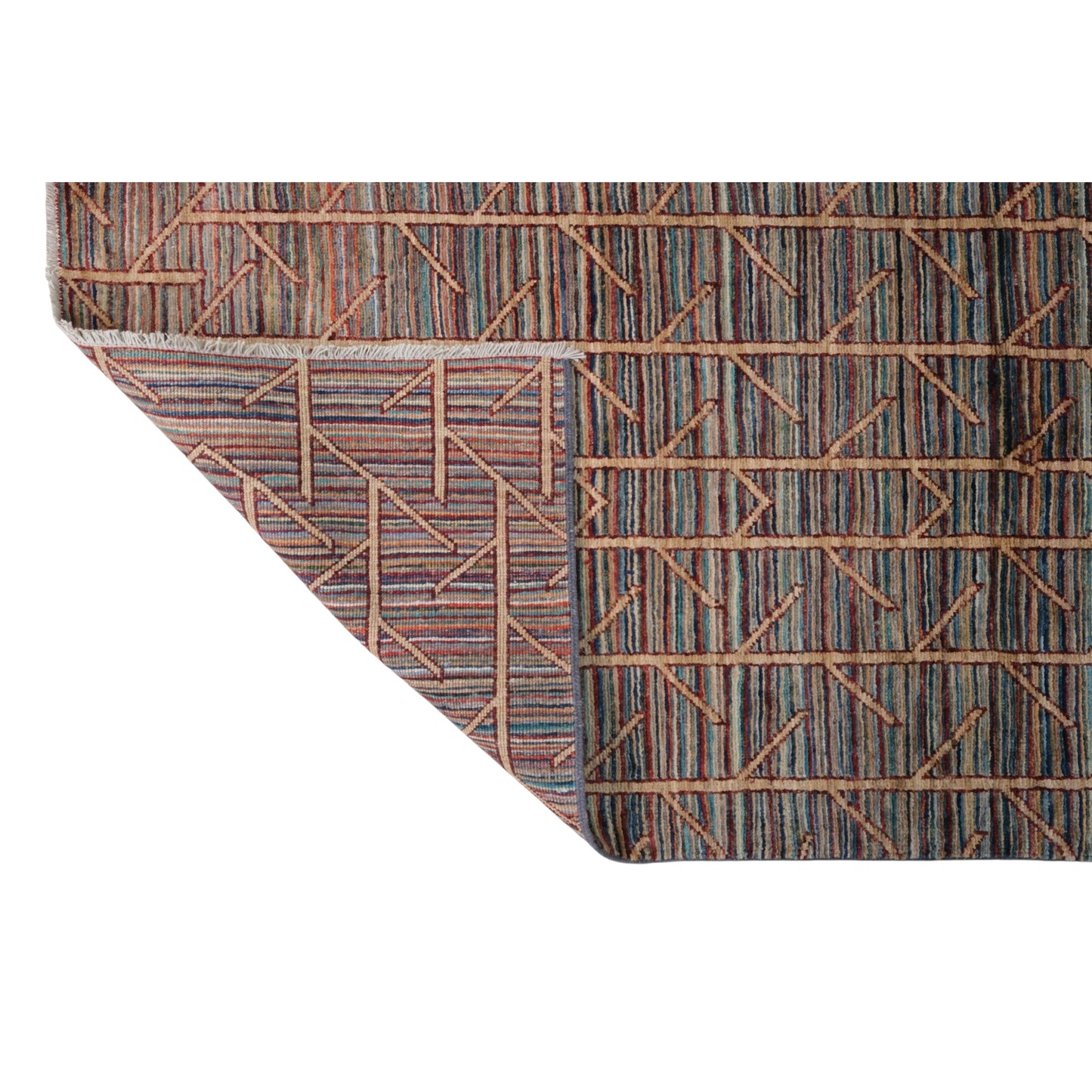 ARYANA ARYAN LIGHT BLUE / CAMEL 2'6" X 15'11"