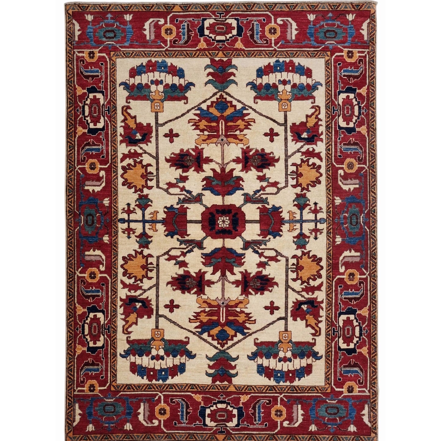 ARYANA ARYAN IVORY / RED 5'2" X 7'1"