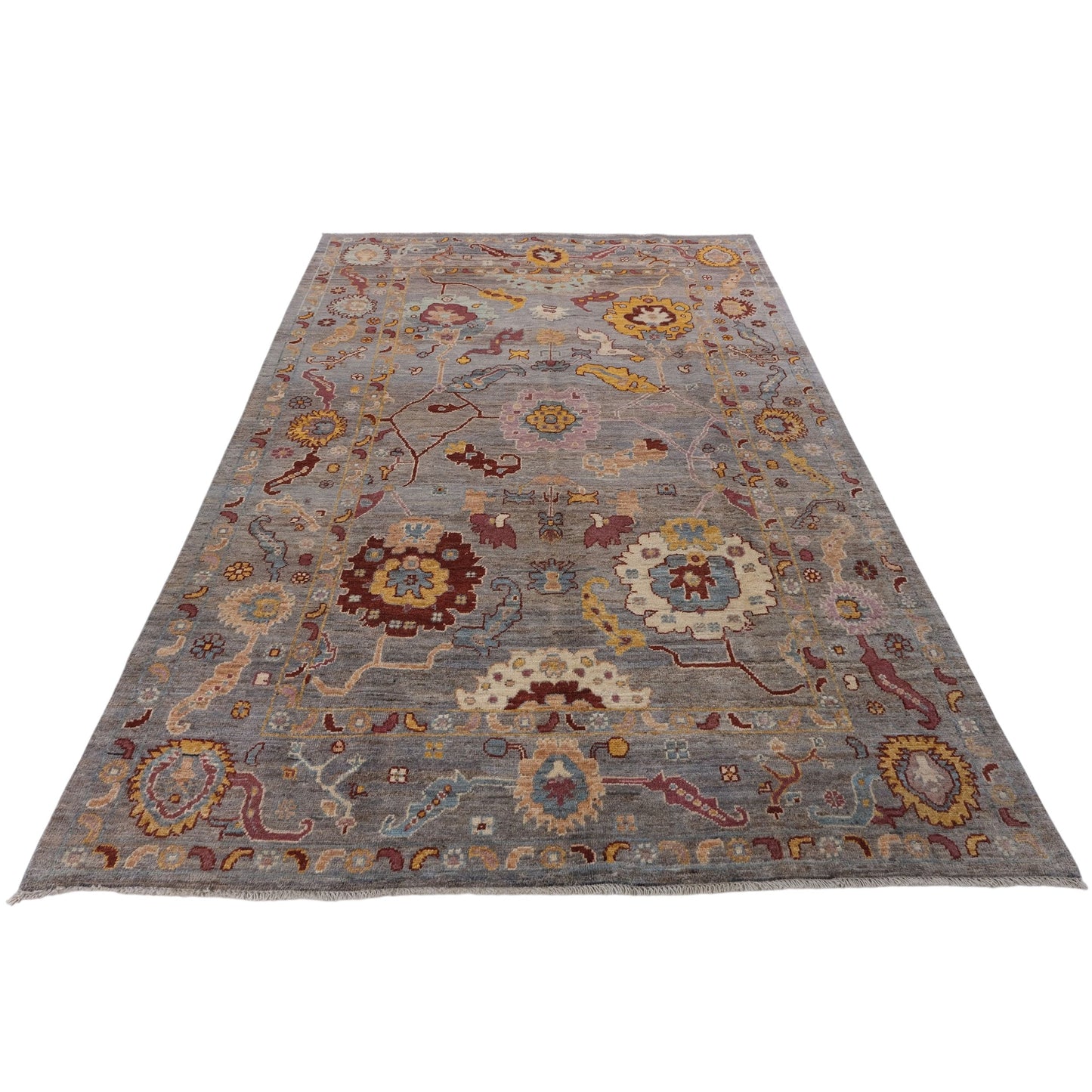 ARYANA ARYAN LIGHT BLUE / RED 6' X 8'8"