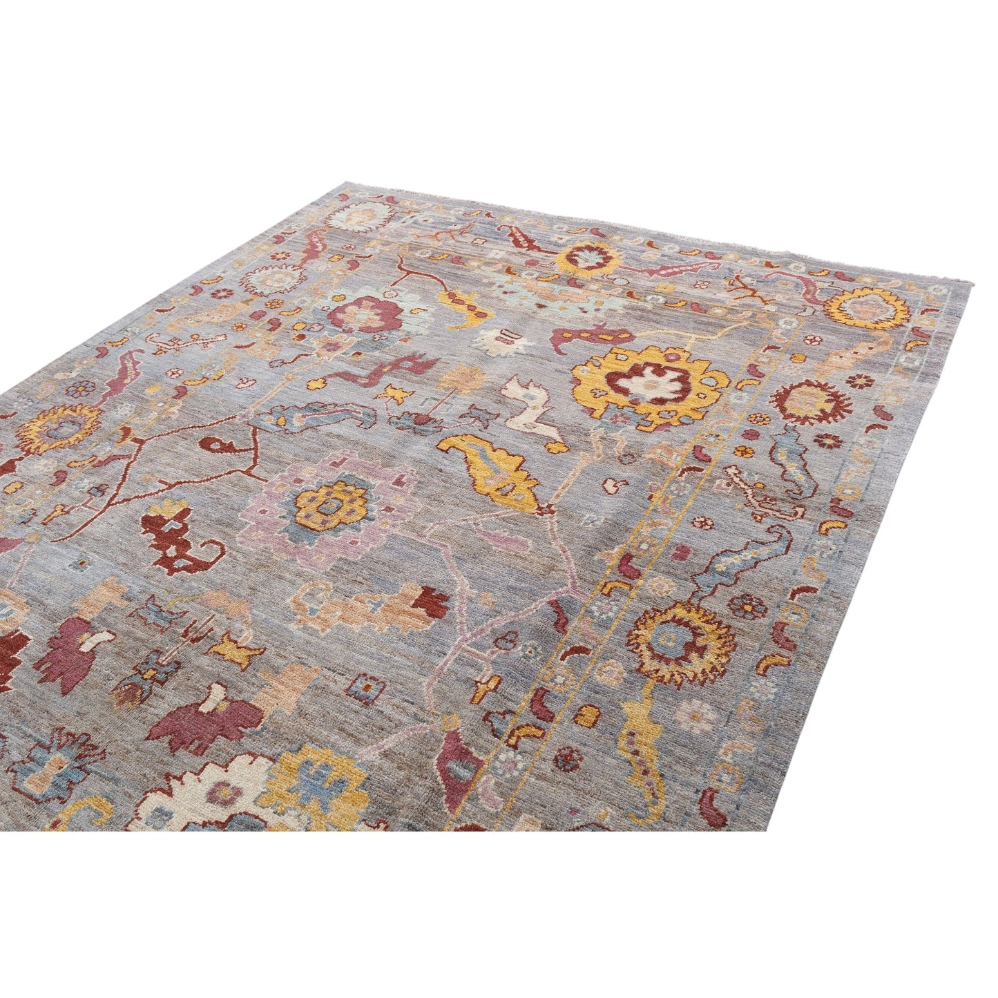 ARYANA ARYAN LIGHT BLUE / RED 6' X 8'8"