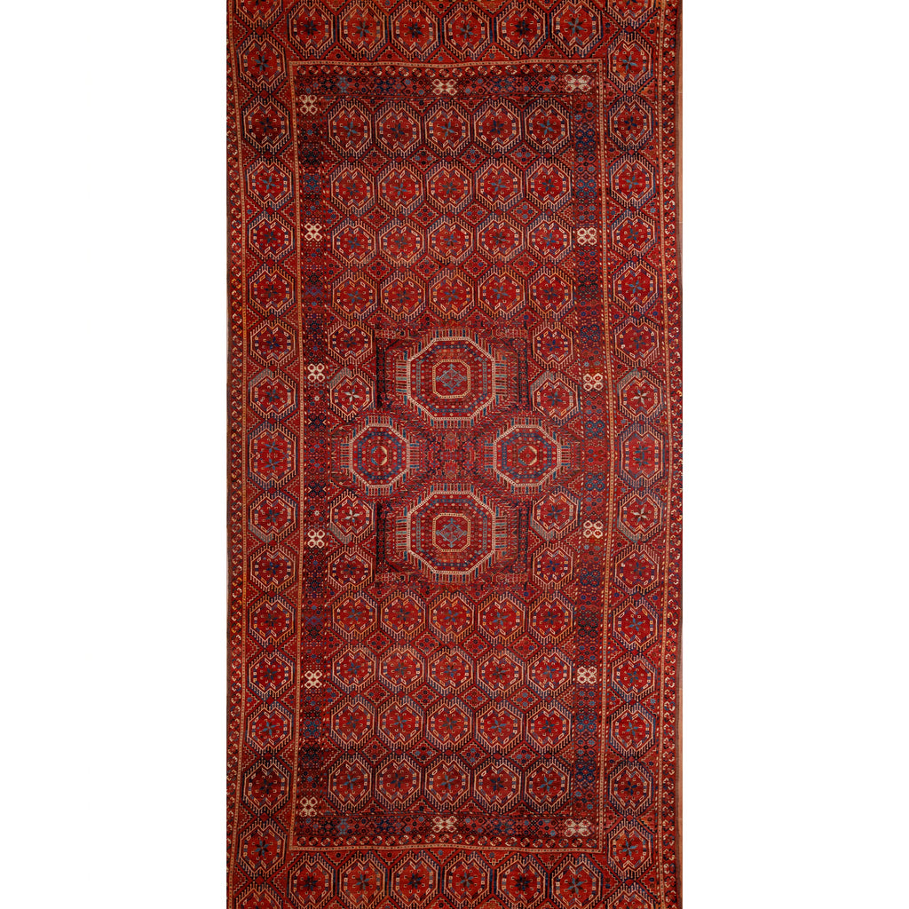 SEMI-ANTIQUE RUSSIAN BASHIR RED 10'7" X 20'9"