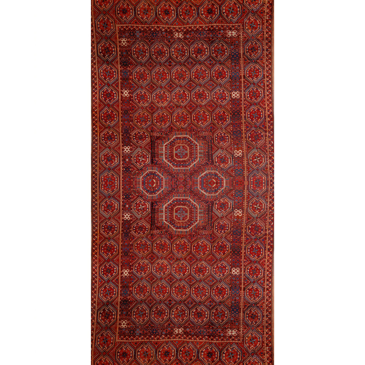 SEMI-ANTIQUE RUSSIAN BASHIR RED 10'7" X 20'9"