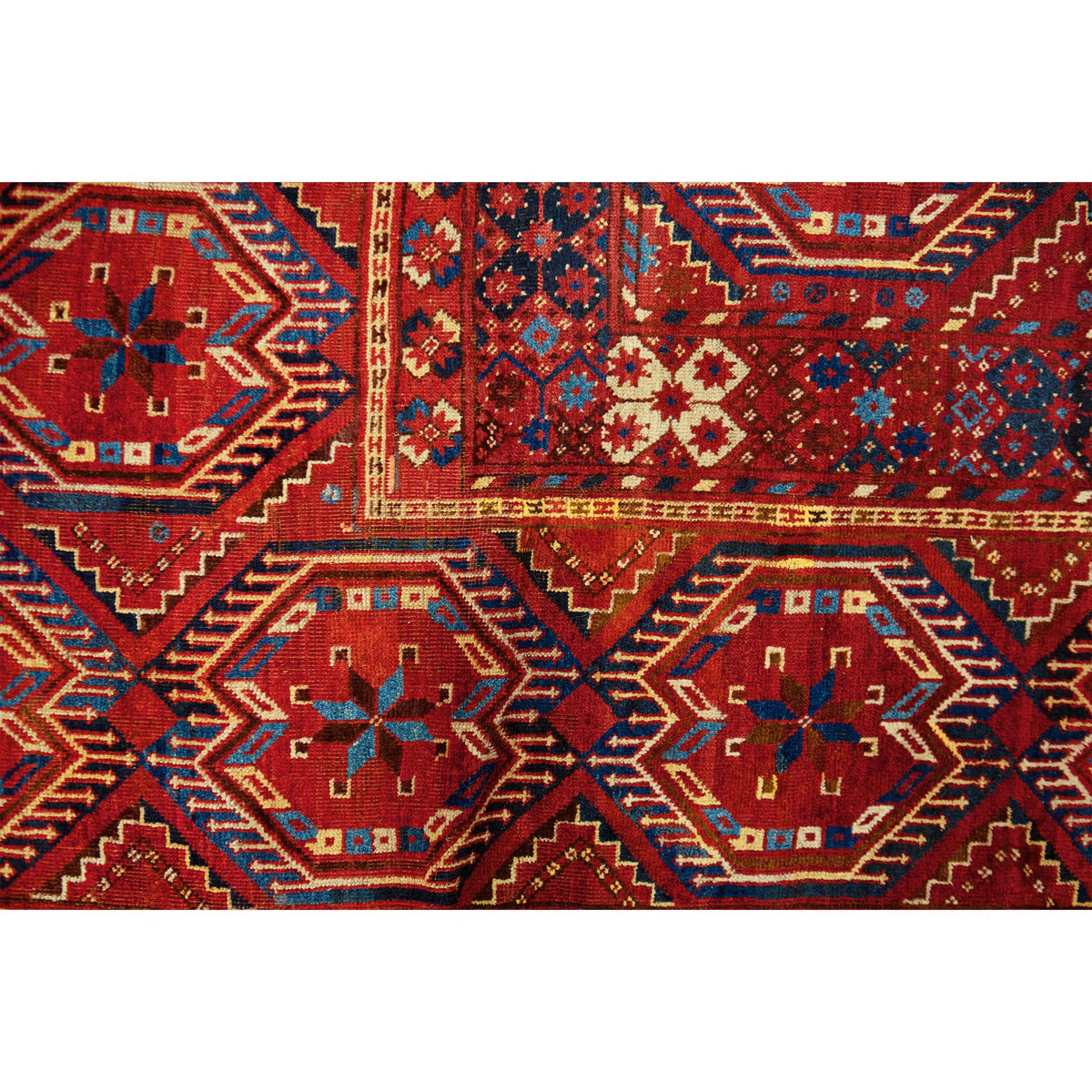 SEMI-ANTIQUE RUSSIAN BASHIR RED 10'7" X 20'9"