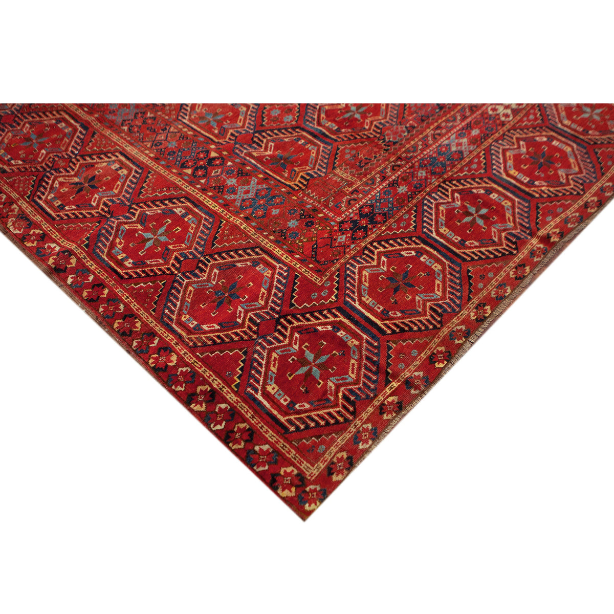 SEMI-ANTIQUE RUSSIAN BASHIR RED 10'7" X 20'9"