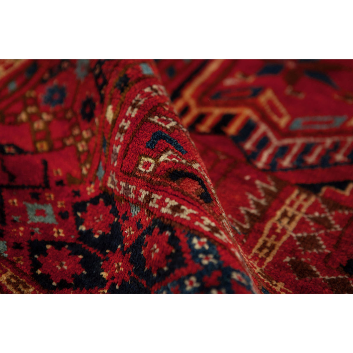 SEMI-ANTIQUE RUSSIAN BASHIR RED 10'7" X 20'9"