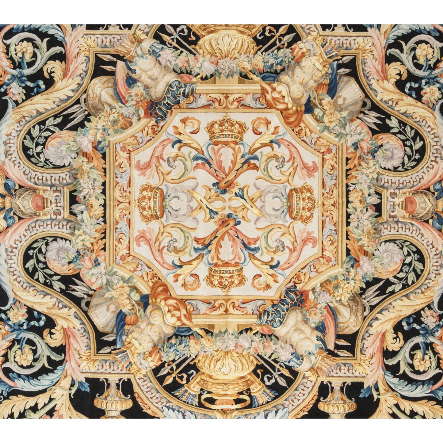RENAISSANCE SAVONNERIE S191B BLACK / BEIGE 11'1" X 16'1"