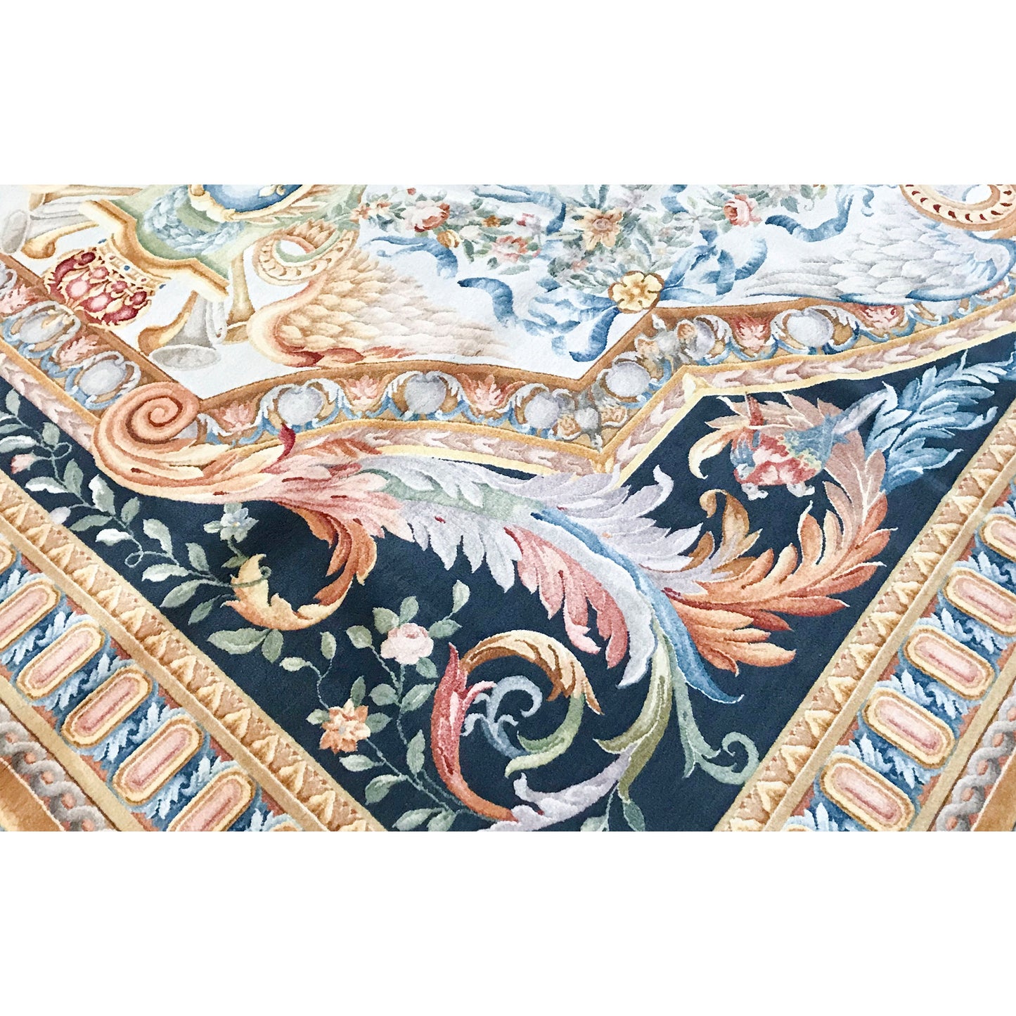 RENAISSANCE SAVONNERIE S194N NAVY / IVORY 9'7" X 12'