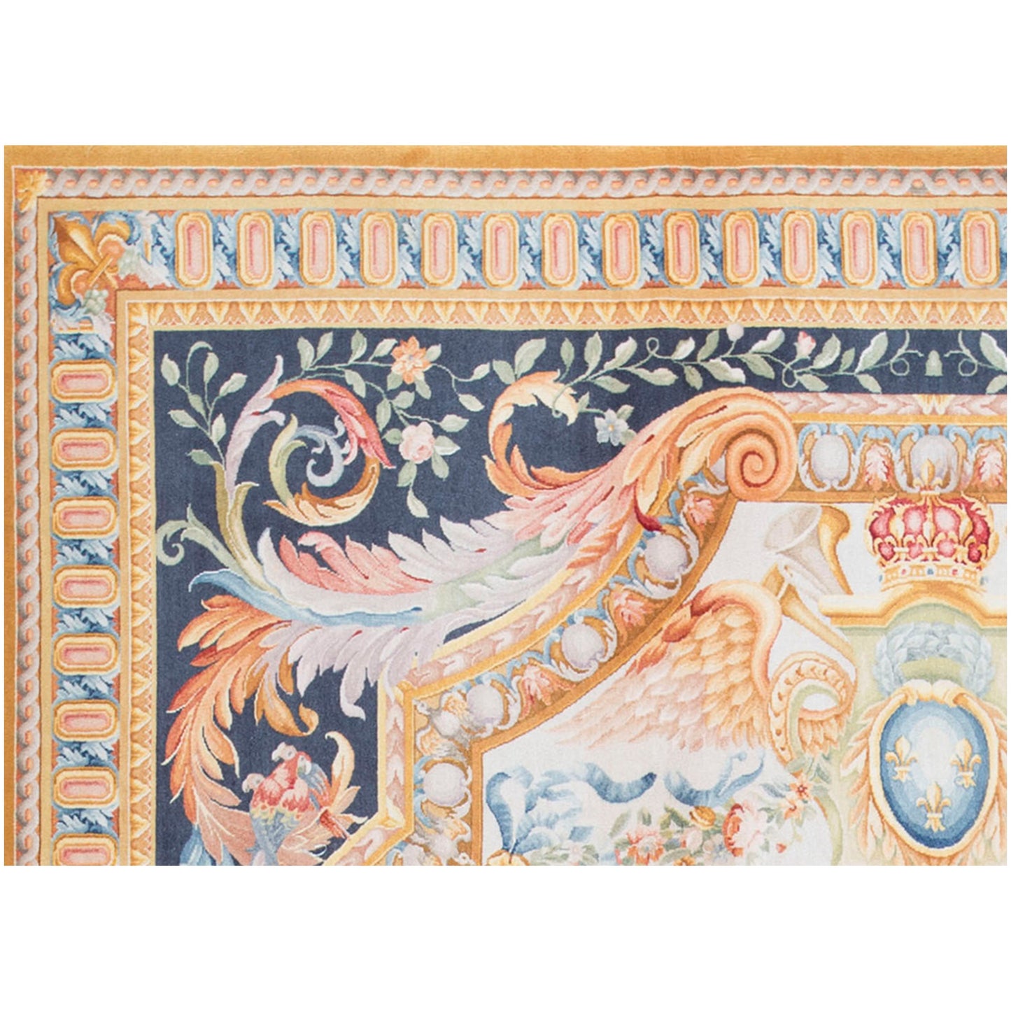 RENAISSANCE SAVONNERIE S194N NAVY / IVORY 9'7" X 12'
