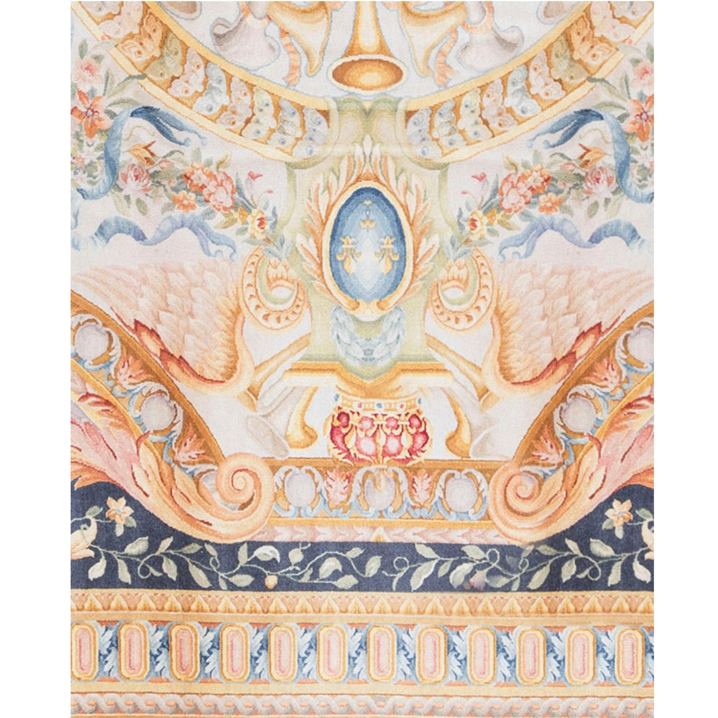RENAISSANCE SAVONNERIE S194N NAVY / IVORY 9'7" X 12'
