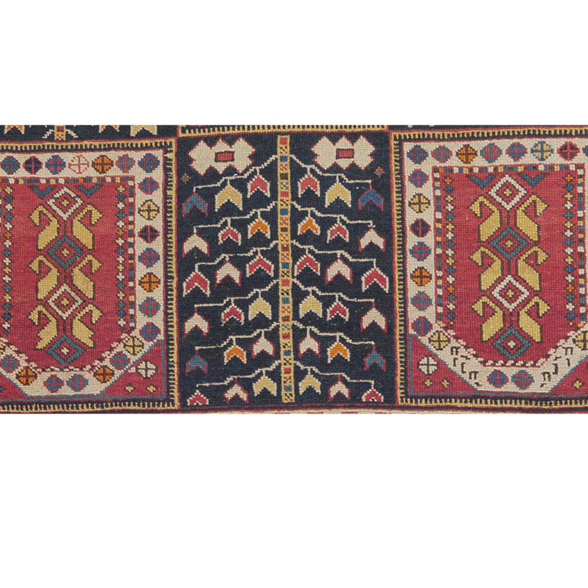 ANTIQUE RUSSIAN SHIRVAN MULTI  4' X 5'4"