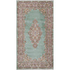 SEMI-ANTIQUE KIRMAN GREEN / IVORY 2' X 3'10"