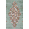 SEMI-ANTIQUE KIRMAN GREEN / IVORY 2' X 3'10"