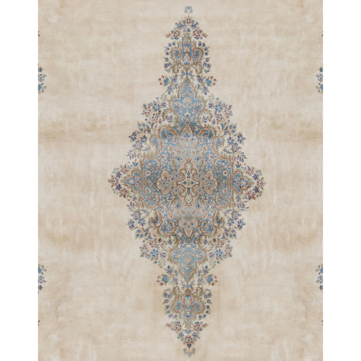 SEMI-ANTIQUE KIRMAN IVORY 14'3" X 19'6"