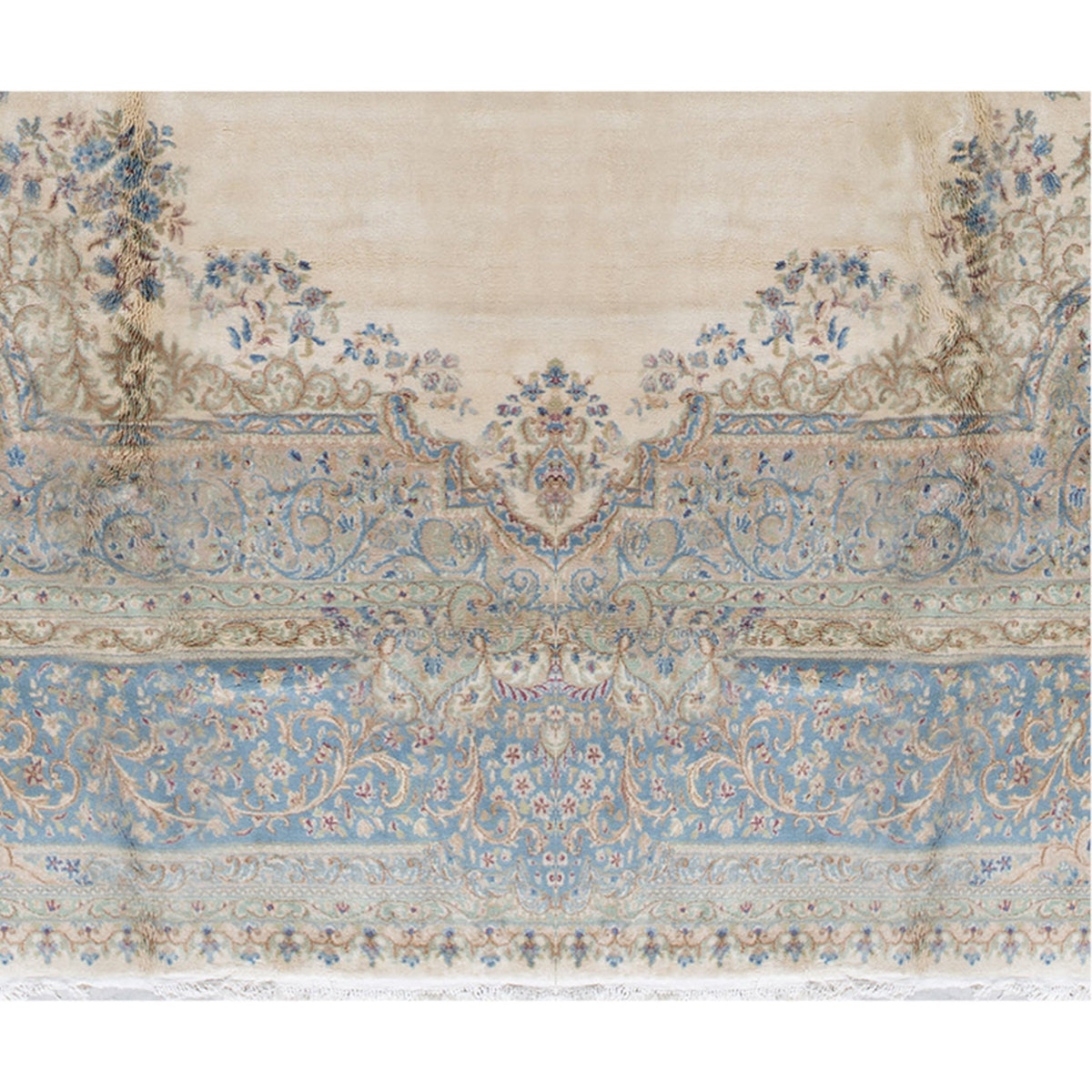SEMI-ANTIQUE KIRMAN IVORY 14'3" X 19'6"