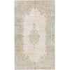 SEMI-ANTIQUE KIRMAN IVORY / ROSE 9'9" X 18'4"