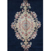 SEMI-ANTIQUE KIRMAN NAVY / IVORY 6' X 9'