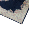 SEMI-ANTIQUE KIRMAN NAVY / IVORY 6' X 9'