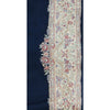 SEMI-ANTIQUE KIRMAN NAVY / IVORY 6' X 9'