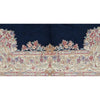 SEMI-ANTIQUE KIRMAN NAVY / IVORY 6' X 9'