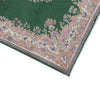 SEMI-ANTIQUE KIRMAN GREEN / IVORY 4' X 6'